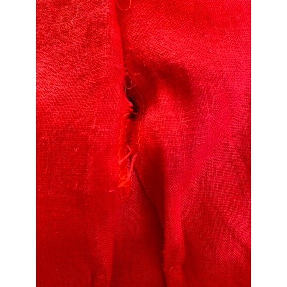 Coldwater Creek Red Sleeveless Embroidered Hem Dress With Back Zipper Size P14 - Picture 10 of 12